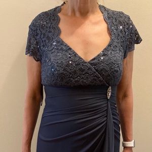 Formal wear blue long gown